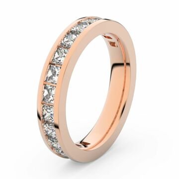 Zlatý dámský prsten DF 3908 z růžového zlata, s briliantem 53