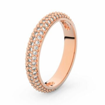 Zlatý dámský prsten DF 3918 z růžového zlata, s briliantem 46