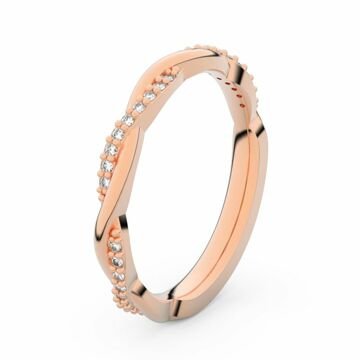 Zlatý dámský prsten DF 3951 z růžového zlata, s briliantem 47