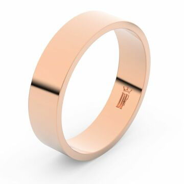 Zlatý snubní prsten FMR 1G55 z růžového zlata, bez kamene 50