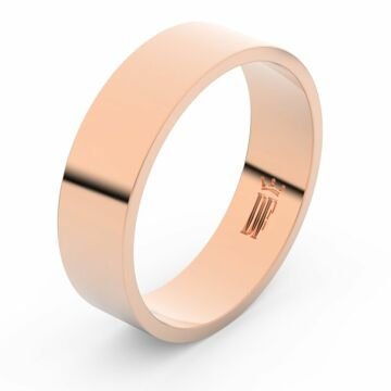 Zlatý snubní prsten FMR 1G60 z růžového zlata, bez kamene 56