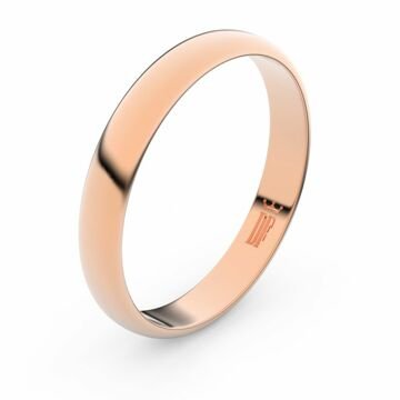 Zlatý snubní prsten FMR 2B35 z růžového zlata, bez kamene 47