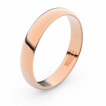 Zlatý snubní prsten FMR 2C40 z růžového zlata, bez kamene 46
