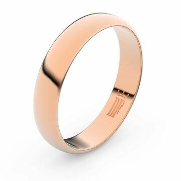 Zlatý snubní prsten FMR 2D45 z růžového zlata, bez kamene 51