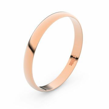 Zlatý snubní prsten FMR 4D30 z růžového zlata, bez kamene 51