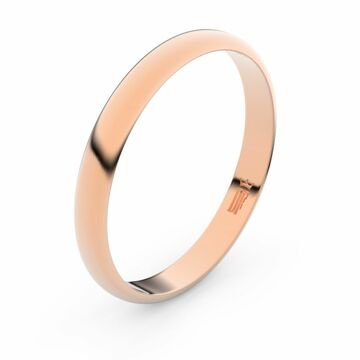 Zlatý snubní prsten FMR 4F30 z růžového zlata, bez kamene 46