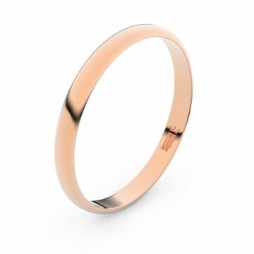 Zlatý snubní prsten FMR 4G25 z růžového zlata, bez kamene 46