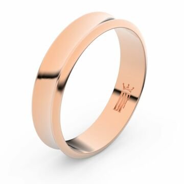 Zlatý snubní prsten FMR 5A50 z růžového zlata, bez kamene 50
