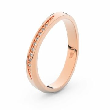 Zlatý dámský prsten DF 3017 z růžového zlata, s brilianty 47