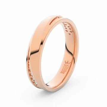 Zlatý dámský prsten DF 3025 z růžového zlata, s brilianty 47