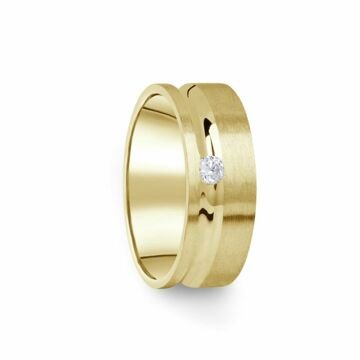 Zlatý dámský prsten DF 07/D ze žlutého zlata, s briliantem 49