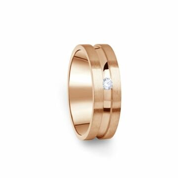 Zlatý dámský prsten DF 08/D z růžového zlata, s briliantem 46
