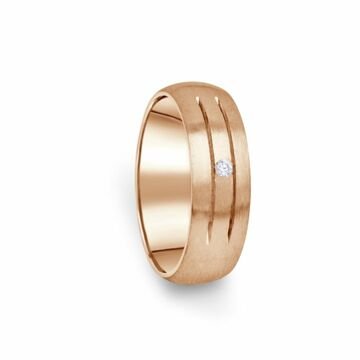 Zlatý dámský prsten DF 13/D z růžového zlata, s briliantem 46