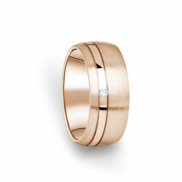 Zlatý dámský prsten DF 18/D z růžového zlata, s briliantem 46