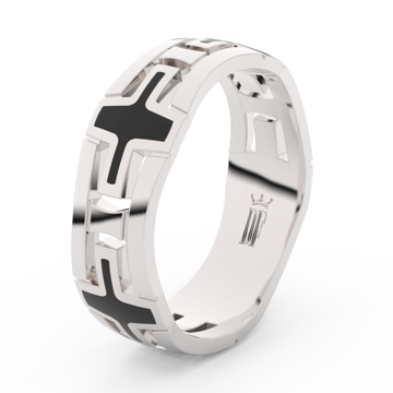 Pánský snubní prsten Danfil DLR3043 z bílého zlata 48