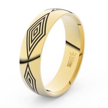 Pánský snubní prsten Danfil DLR3075 ze žlutého zlato 46