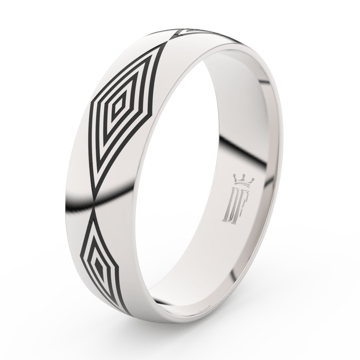 Pánský snubní prsten Danfil DLR3075 z bílého zlata 46