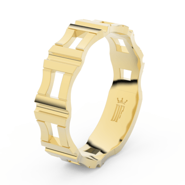 Pánský snubní prsten Danfil DLR3085 ze žlutého zlata 53