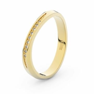 Zlatý dámský prsten DF 3017 ze žlutého zlata, s brilianty 48