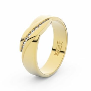Zlatý dámský prsten DF 3039 ze žlutého zlata, s brilianty 71