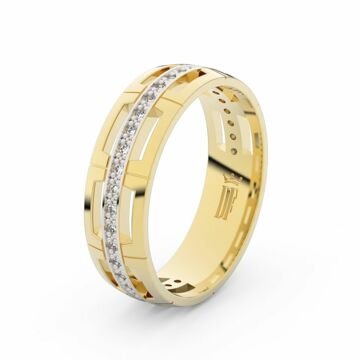 Zlatý dámský prsten DF 3048 ze žlutého zlata, s brilianty 48