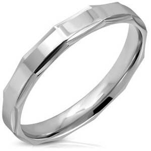 Šperky4U NSS3007 Dámský snubní ocelový prsten - velikost 57 - NSS3007-4-57
