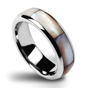NUBIS® NWF1020 Dámský snubní prsten s perletí - velikost 49 - NWF1020-49