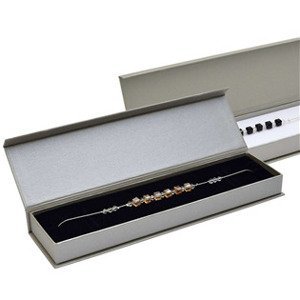 Šperky4U Dárková krabička na náramek stříbrná, magnetické zavírání - KR0384-AG