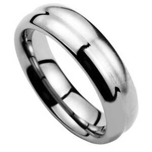 NUBIS® Snubní prsten wolfram, šíře 6 mm, vel. 57 - velikost 57 - NWF2000-57