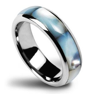 NUBIS® NWF1019 Dámský snubní prsten s perletí - velikost 48 - NWF1019-48