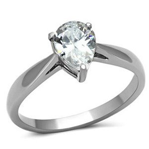 Šperky4U Ocelový prsten se zirkonem, vel. 52 - velikost 52 - OPR1574-52