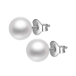 NUBIS® Stříbrné náušnice s pravými perličkami - NB-3804