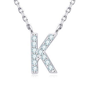 NUBIS® Stříbrný náhrdelník s moissanity - písmeno - MN423-K