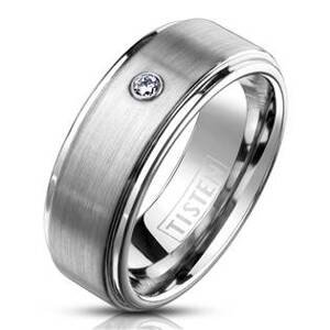 Spikes USA TIS0012 Snubní prsten TISTEN se zirkonem - velikost 62 - TIS0012-6ZR-62