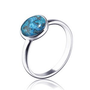 NUBIS® Stříbrný prsten Orchid stone - velikost 51 - NBP89-51