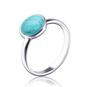 NUBIS® Stříbrný prsten Tyrkys - velikost 62 - NBP79-62