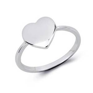 NUBIS® Stříbrný prsten srdce - velikost 60 - NB-5033-60