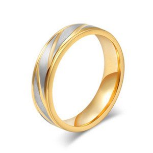 Šperky4U OPR0044 Ocelový snubní prsten, šíře 4 mm - velikost 55 - OPR0044-4-55