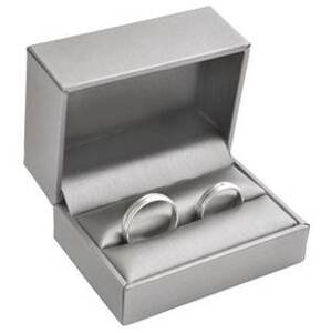 Šperky4U Dárková krabička na snubní prsteny, kovově šedá - KR0170-GR