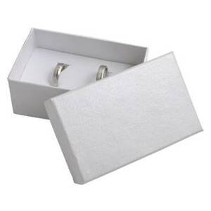 Šperky4U Dárková krabička na snubní prsteny - bílá - KR0263-WH