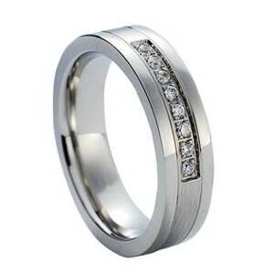 NUBIS® NSS1006 Dámský snubní prsten se zirkony - velikost 61 - NSS1006-Zr-61