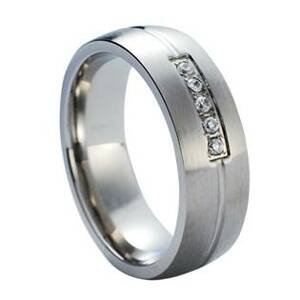 NUBIS® NSS1008 Dámský snubní prsten se zirkony - velikost 55 - NSS1008-Zr-55