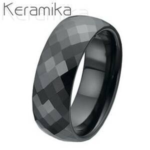 NUBIS® KM1002-8 Pánský keramický snubní prsten, šíře 8 mm - velikost 63 - KM1002-8-63