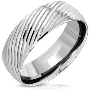 Šperky4U Ocelový prsten, šíře 8 mm - velikost 62 - OPR1795-8-62