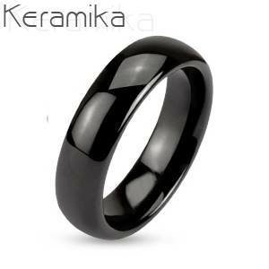 NUBIS® KM1000-6 Pánský keramický prsten, šíře 6 mm - velikost 75 - KM1000-6-75