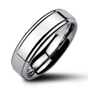 NUBIS® Wolframový prsten, šíře 6mm - velikost 61 - NWF1022-6-61