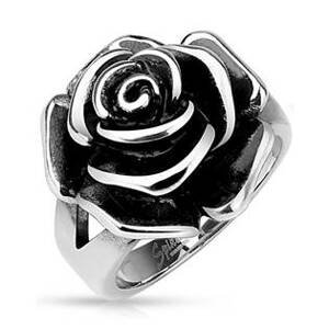 Šperky4U Ocelový prsten růže - velikost 55 - OPR1829-55