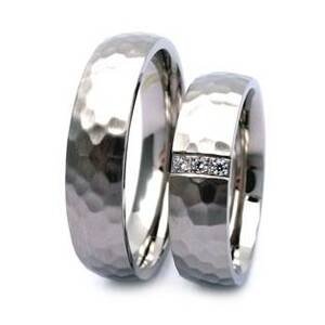 NUBIS® NSS3016 Tepaný pánský snubní prsten ocel - velikost 60 - NSS3016-60