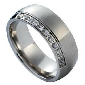 NUBIS® NSS1005-Zr-C Dámský snubní prsten s čirými zirkony - velikost 51 - NSS1005-Zr-C-51