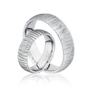 NUBIS® NSS3013 Pánský snubní prsten ocel - velikost 66 - NSS3013-66